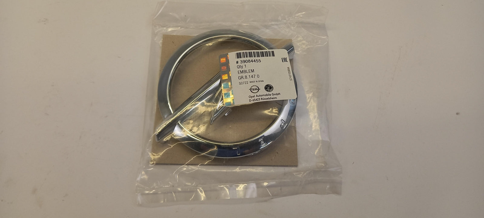 Original OPEL Crossland-X Emblem Logo Vorne 39084455