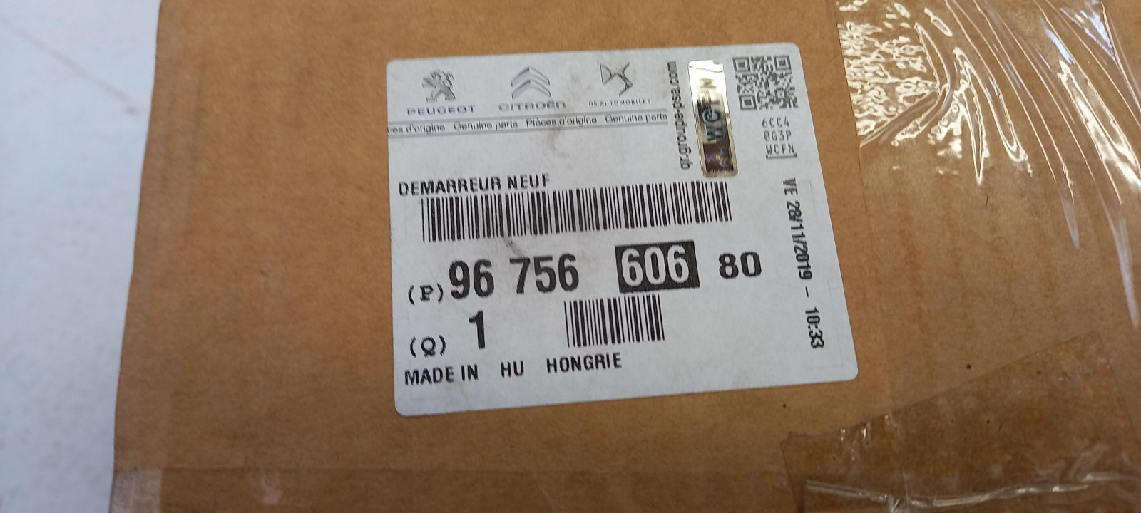 Original OE Peugeot Anlasser 9675660680