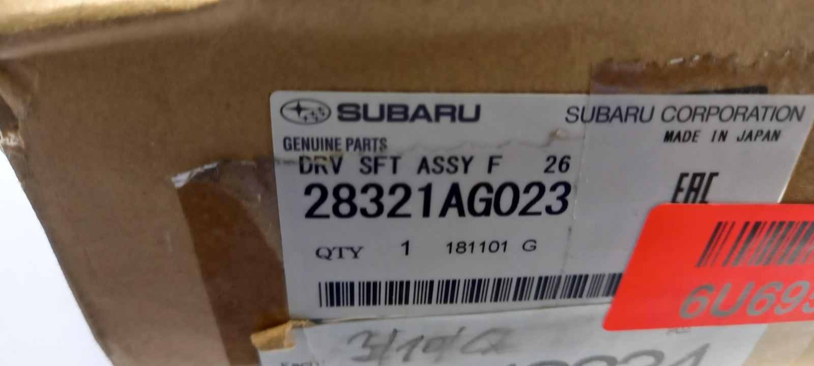 Original SUBARU Legacy BP B13 Antriebswelle vorne 28321AG023