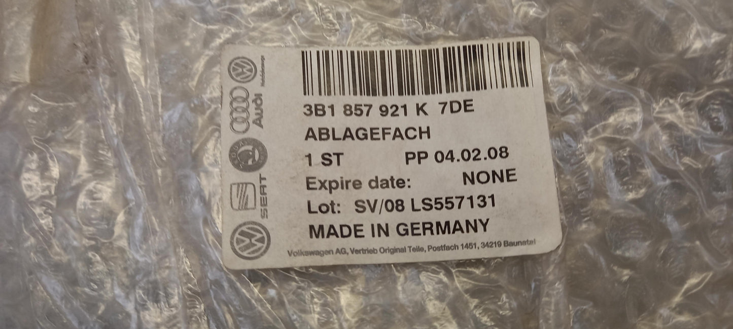 Original VW Passat B5 Armaturenbrett Ablagefach flanellgrau links 3B1857921K7DE