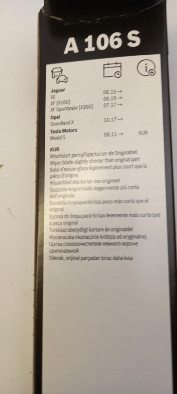 BOSCH Wischerblättersatz (2st) für JAGUAR TESLA OPEL Vorne 3397014208