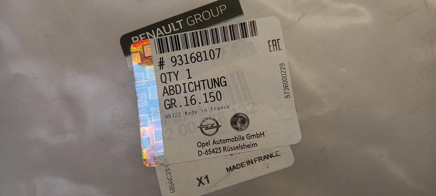 Original OE OPEL Heckklappen Dichtung 93168107