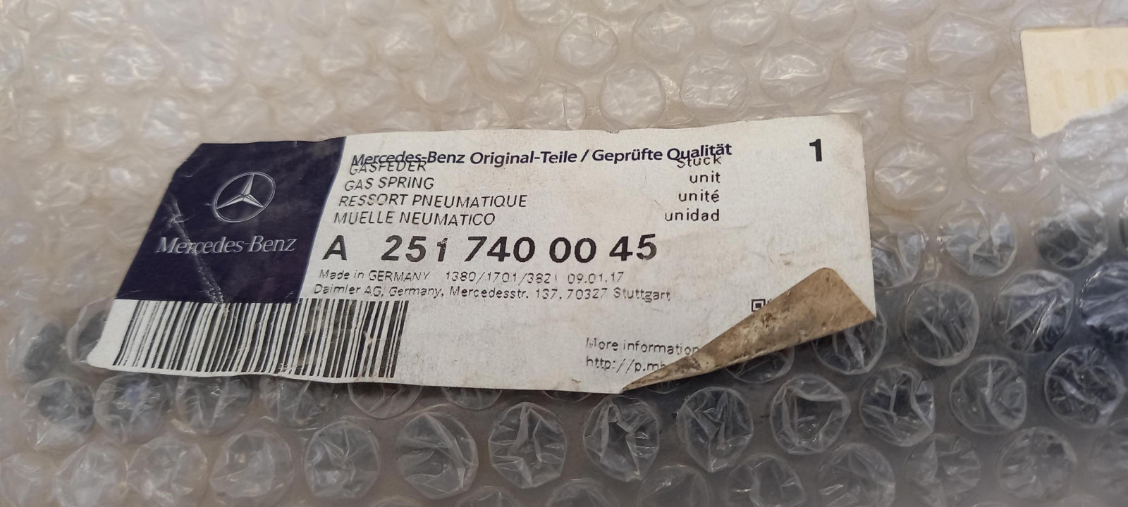 Original OE MERCEDES-BENZ Heckklappendämpfer A2517400045