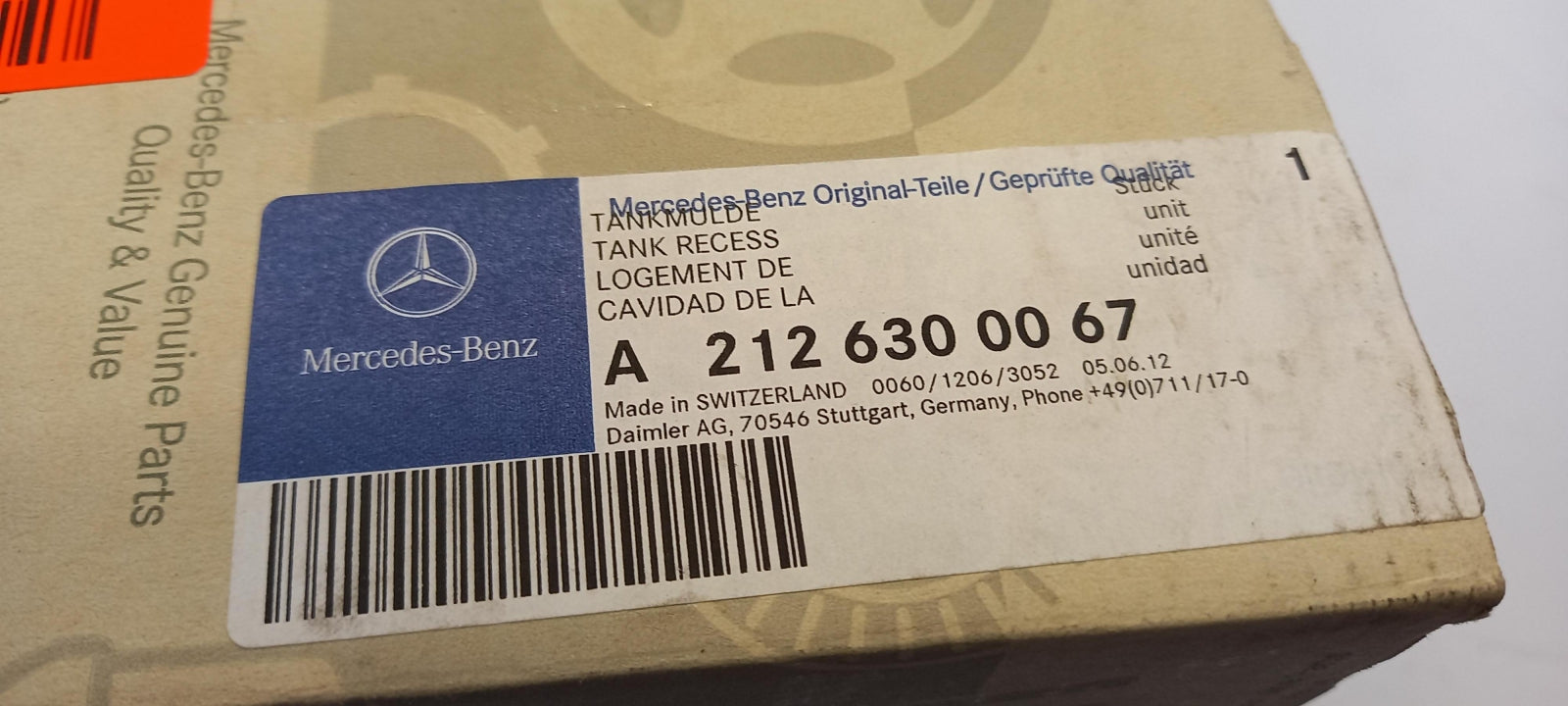 Original OE MERCEDES-BENZ A2126300067