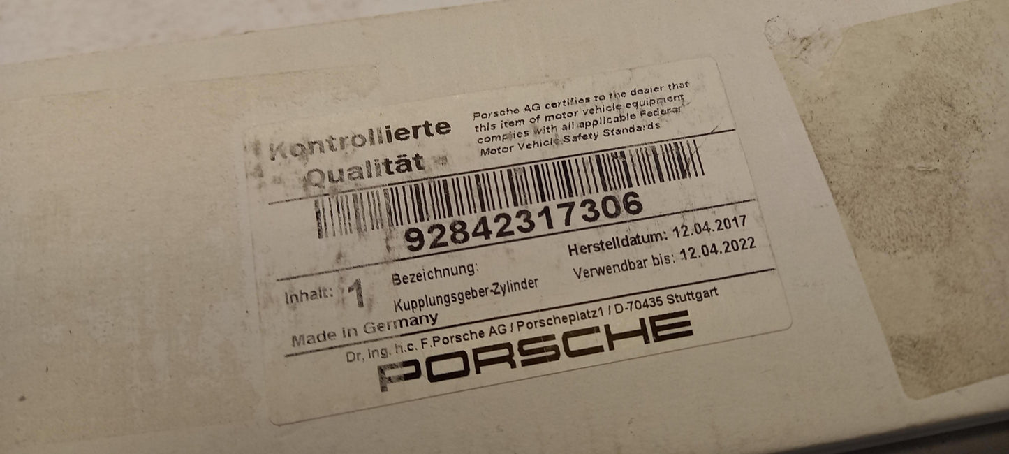 Original OE PORSCHE Kupplungsgeberzylinder 92842317306