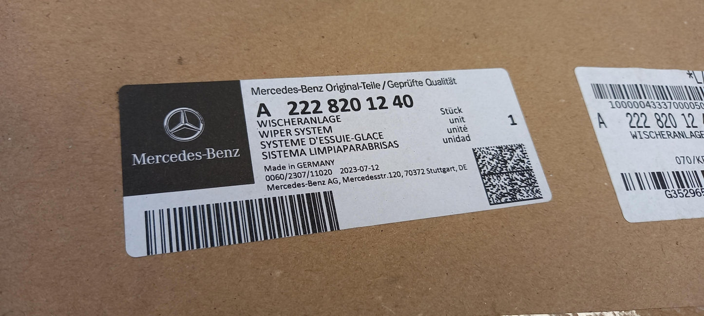Original MERCEDES-BENZ S-Klasse 2013-2020 Wischergestänge Vorne A2228201240