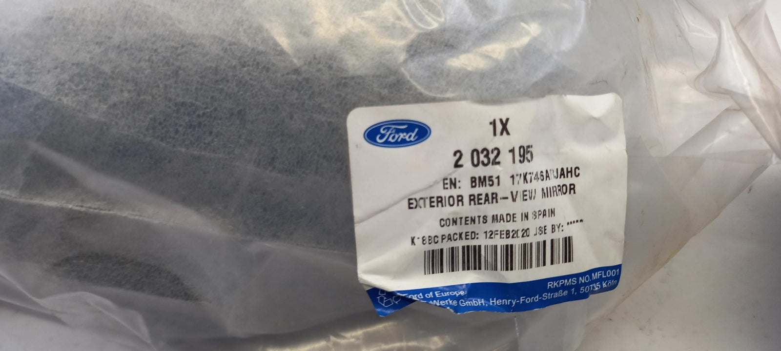 Original FORD Focus Mk3 Außenspiegel Abdeckung rechts Panther-Schwarz 2032195