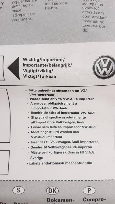 Original OE Volkswagen Nachrüstsatz 3B0998521B