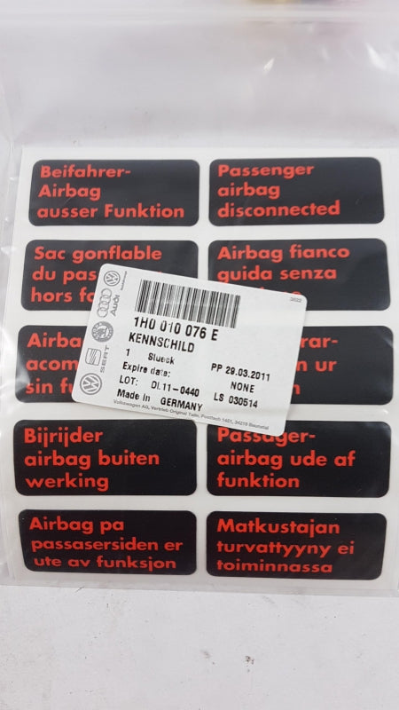 Original OE Volkswagen Nachrüstsatz 3B0998521B