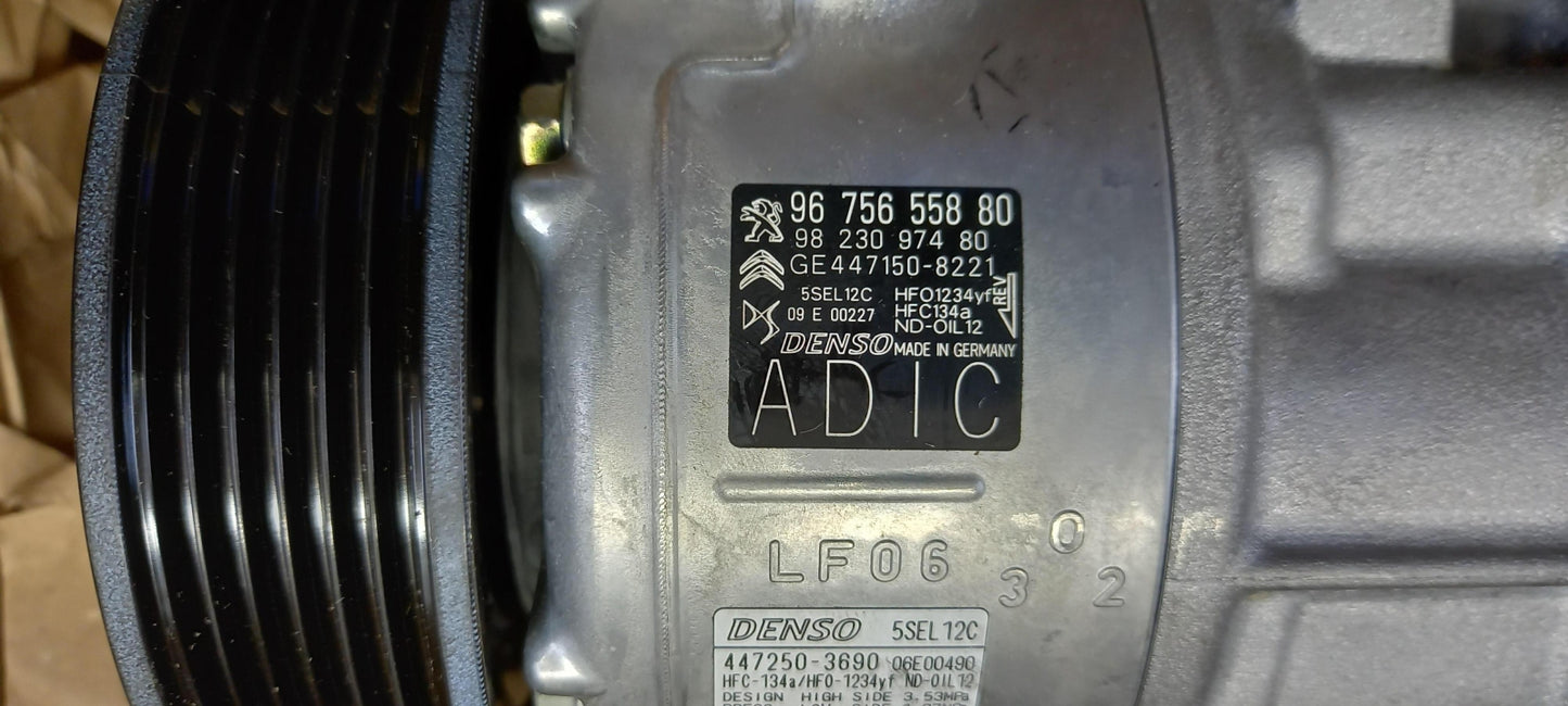 Original PEUGEOT 2008 3008 5008 CITROEN C3 C4 DS3 DS4 Klimakompressor 1623244980