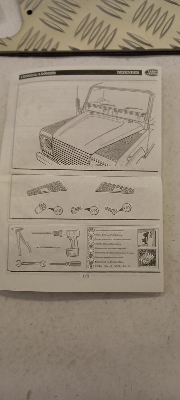 Original LAND ROVER Defender (L316) 2007-2016 Kotflügelauflage Alum LR005230