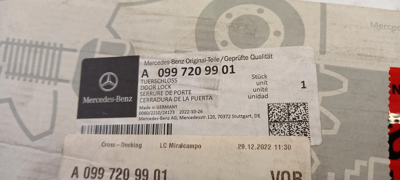 Original MERCEDES-BENZ S-klasse W223 Türschloss vorne links A0997209901