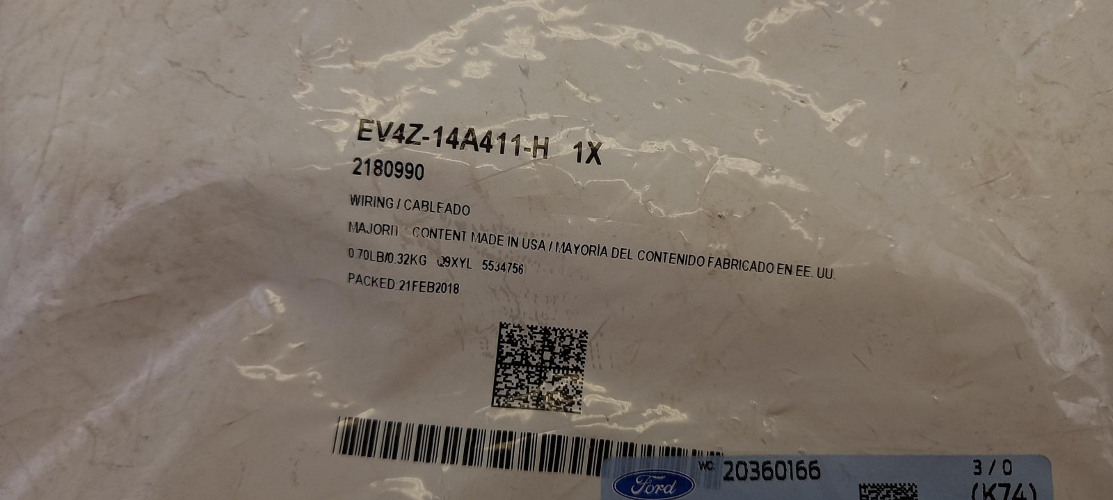 Original FORD Focus (2011-2018) 1.6L Ecoboost Kabelbaum 2180990