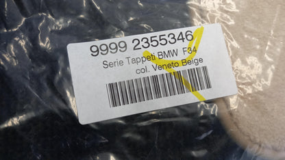Original BMW 3er F34 Fußmattensatz 4-teilig Textil Veneto Beige 99992355346
