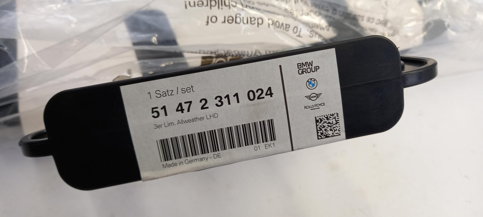 Original BMW 3er E90-E93 Gummimatten Fußmattensatz vorne 51472311024