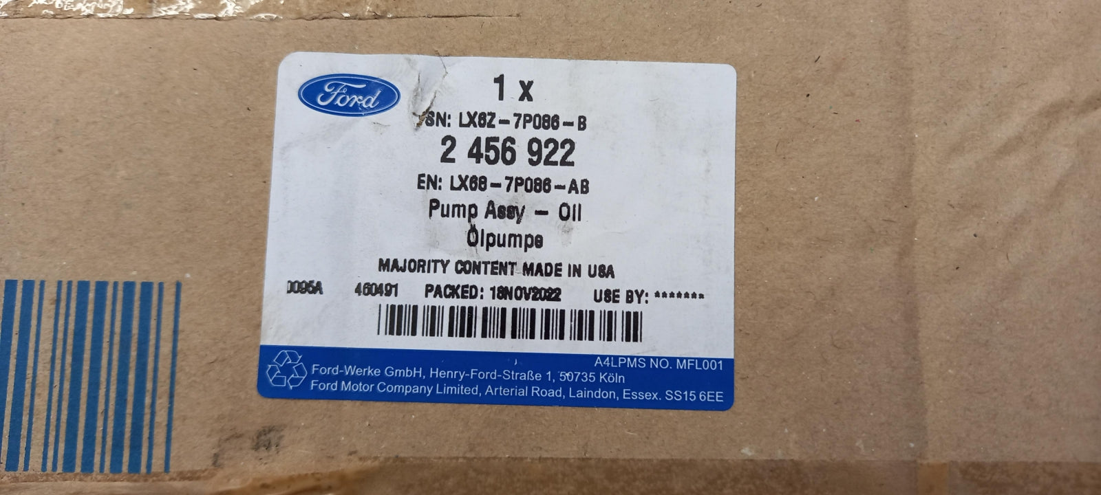 Original FORD Kuga MK3 Ölpumpe 2456922