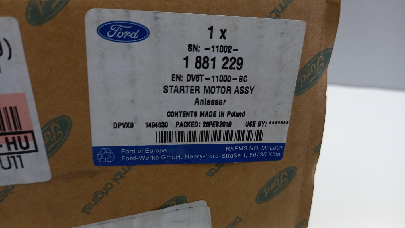 Original FORD Mondeo B-Max C-Max Fiesta Focus 1.0 EcoBoost Anlasser 1881229