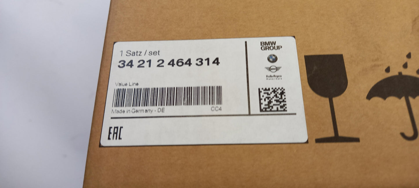 Original BMW 1er F20 F21 Bremsbeläge mit Warnkontakt hinten 34212464314