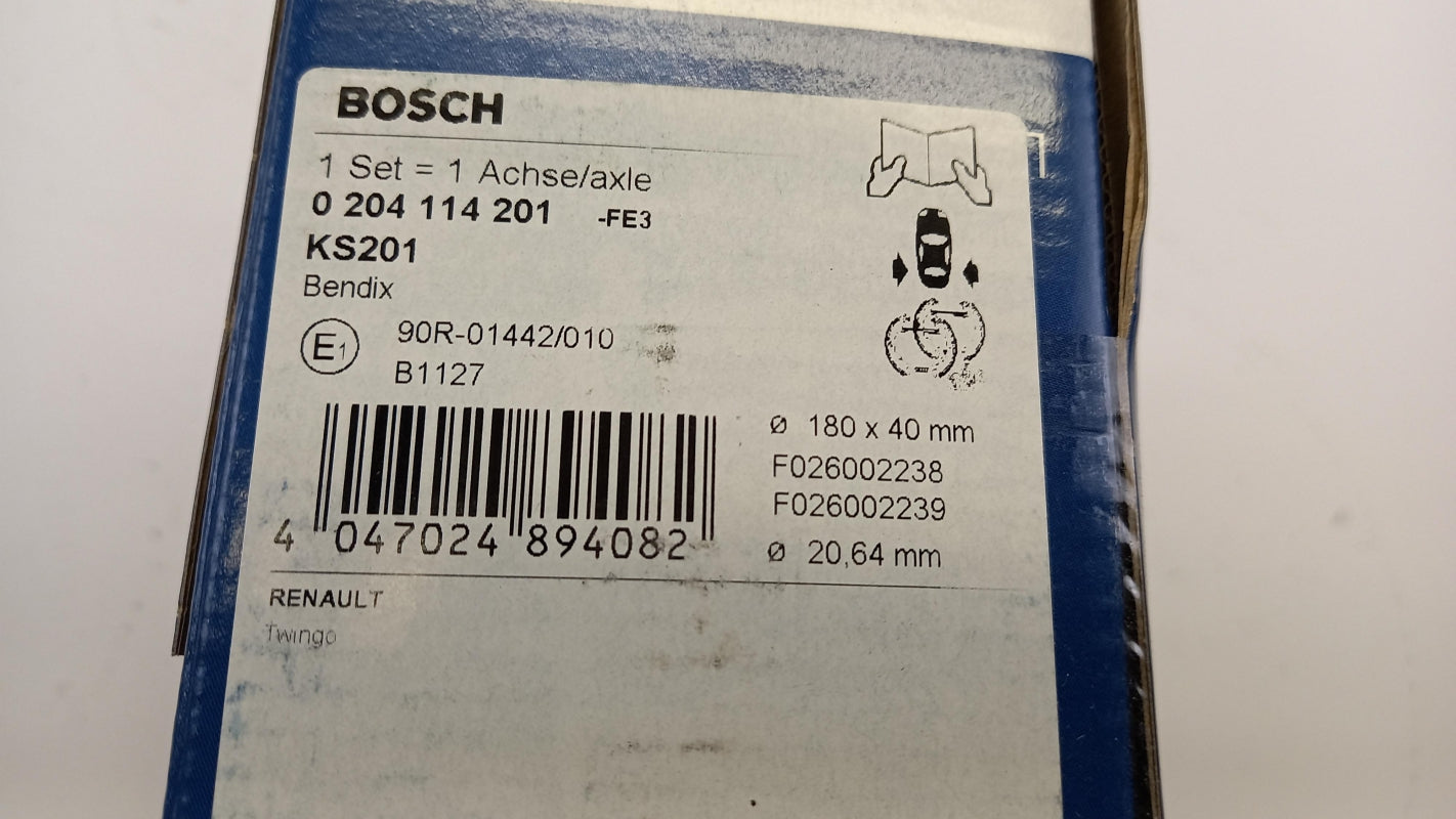 BOSCH für RENAULT Twingo I Bremsbackensatz Hinten 0204114201
