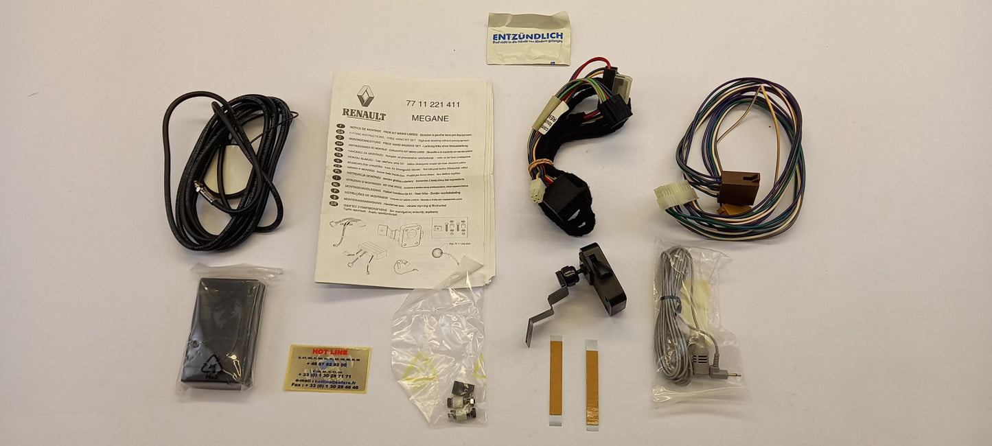 Original RENAULT Megane II Freisprecheinrichtung Einbausatz 7711221411