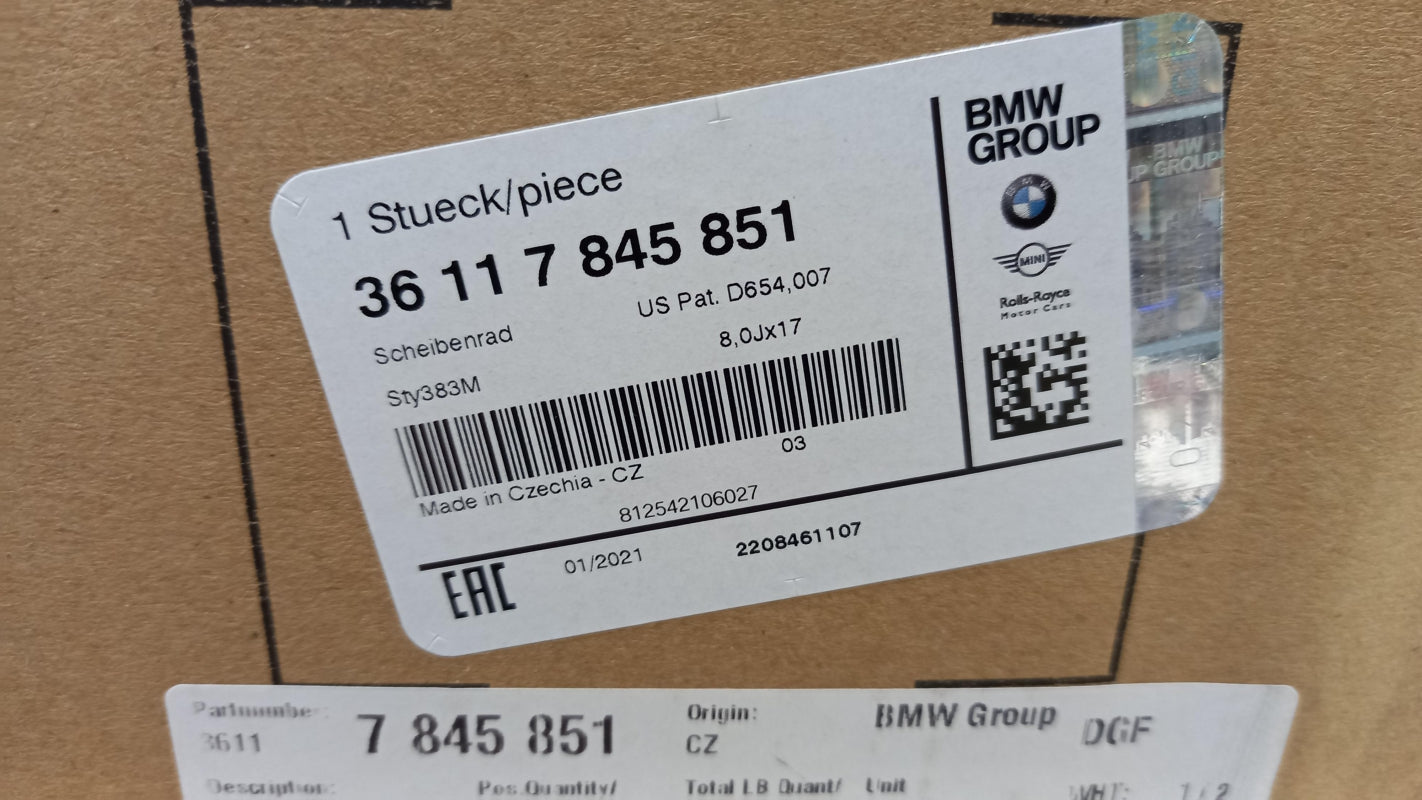 Original BMW 1er F20 F21 2er F22 F23 Alufelge 8Jx17 ET53 36117845851