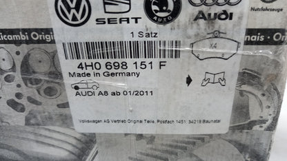 Original AUDI A8 4H Bremsbeläge Bremsklötze vorne 4H0698151F