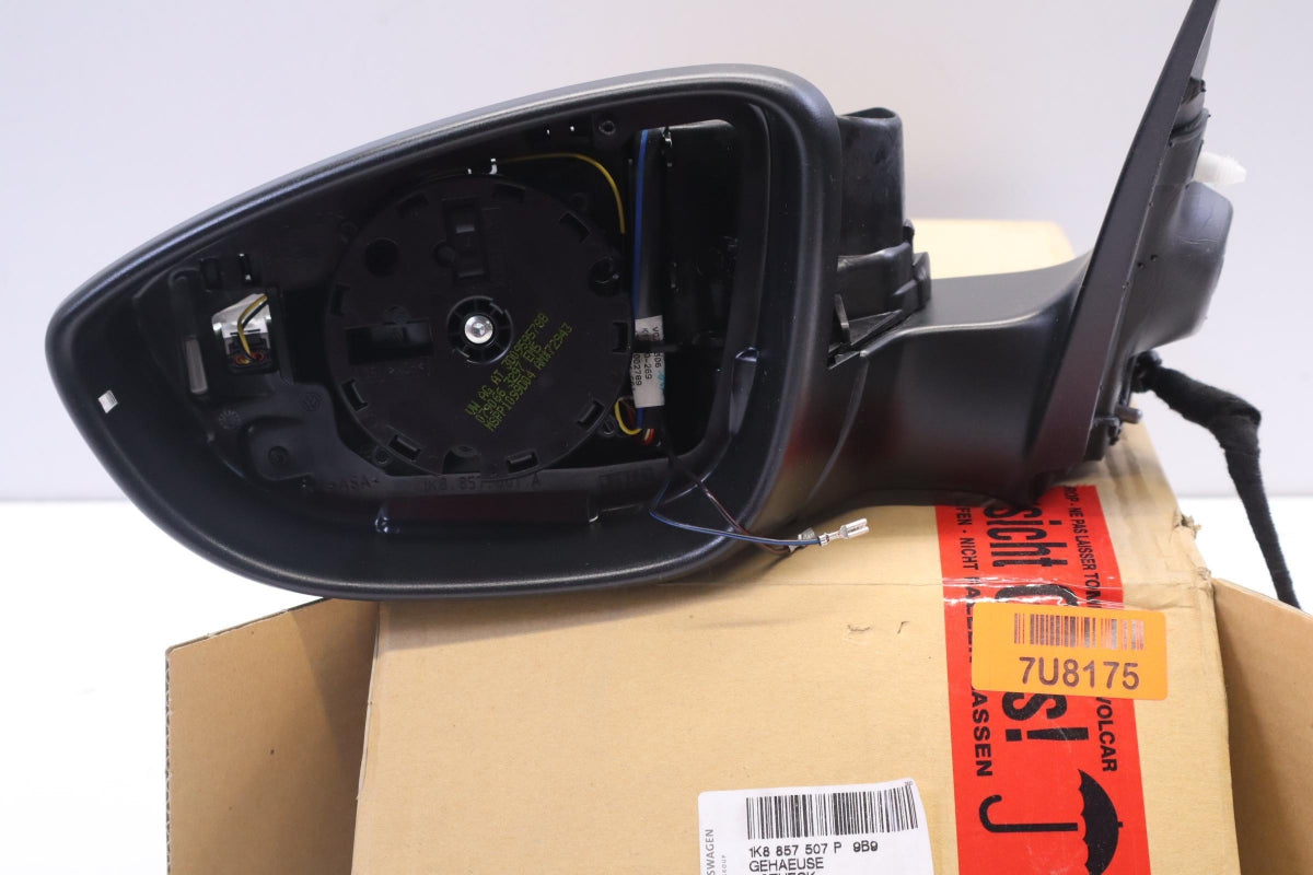 Original VW Scirocco 09-18 Außenspiegelgehäuse satinschwarz links 1K8857507P9B9