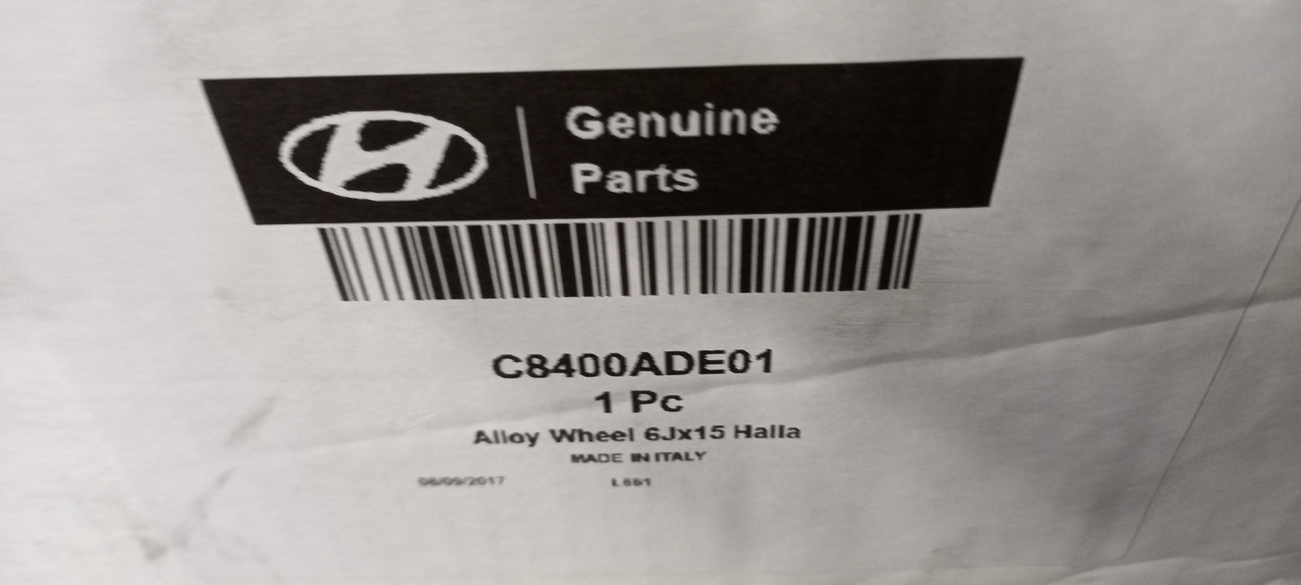 Original HYUNDAI i20 2016- Alufelge Halla 6Jx15 185/65 R15 C8400ADE01