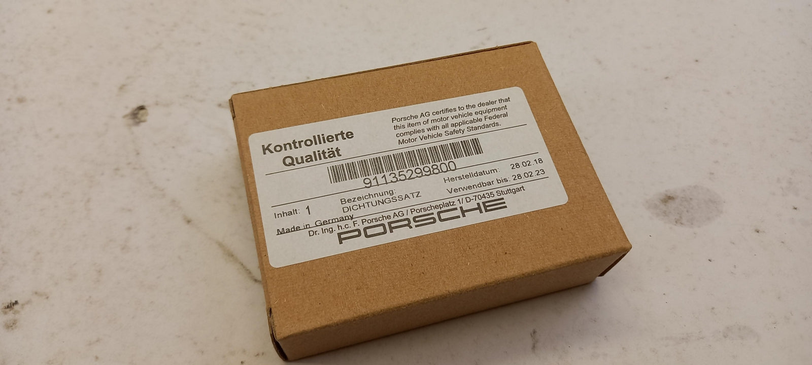 Original PORSCHE 911 Bremssattel Zubehörsatz Hinten 91135299800