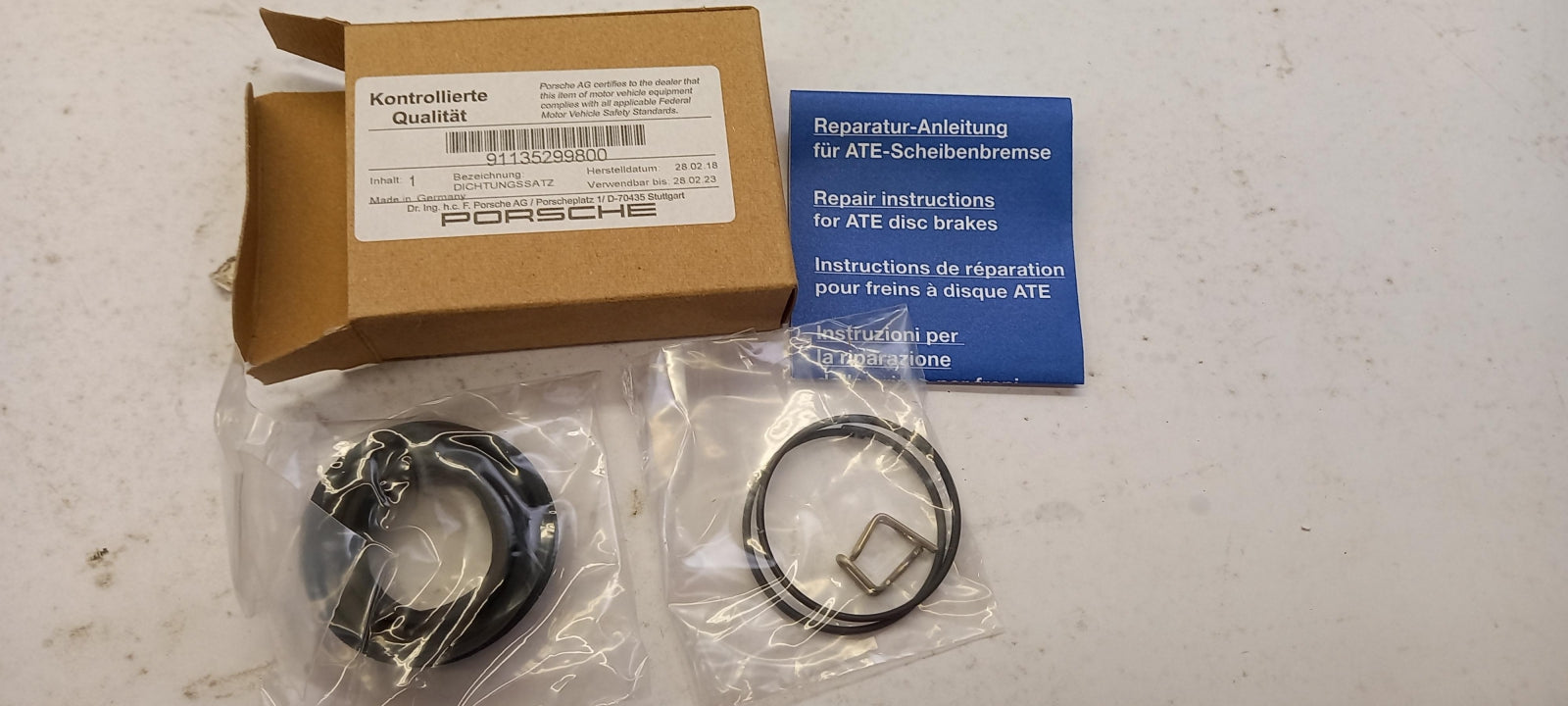 Original PORSCHE 911 Bremssattel Zubehörsatz Hinten 91135299800