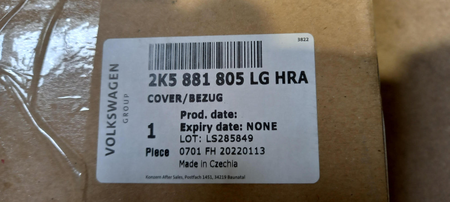 Original VW Caddy 11-20 Sitzbezug titanschwarz vorne links 2K5881805LGHRA