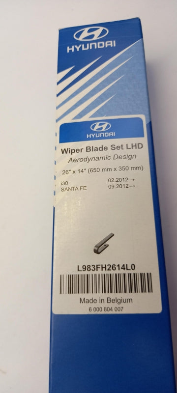 Original HYUNDAI i30 KIA Santa Fe 650/350mm Wischerblättersatz 2st L983FH2614L0