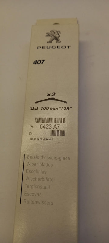 Original PEUGEOT 407 Scheibenwischer Wischerblätter Satz (2 stück) 700mm 6423A7
