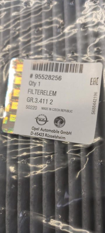 Original OPEL Vivaro B Luftfilter 95528256
