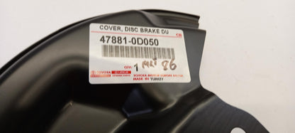 Original TOYOTA Yaris Bremsscheibe Spritzblech hinten rechts 478810D050