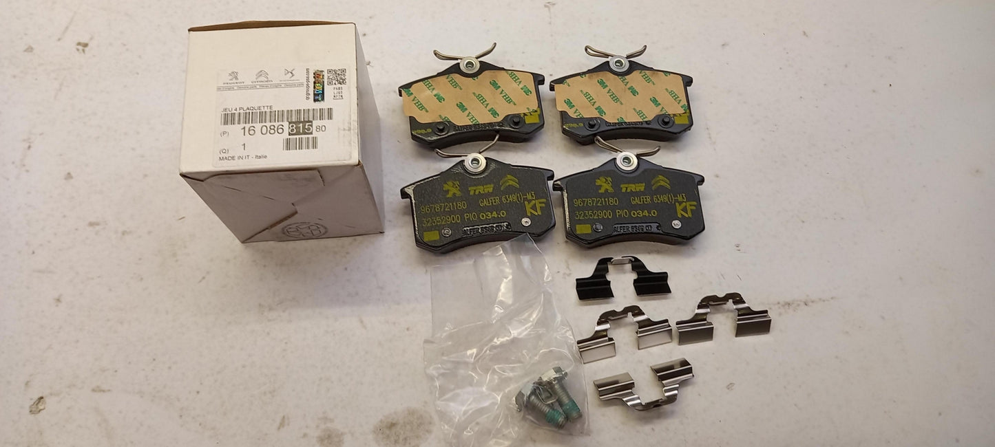 Original CITROEN C2 C3 I II PEUGEOT 208 I 2008 I Bremsbeläge Hinten 1608681580