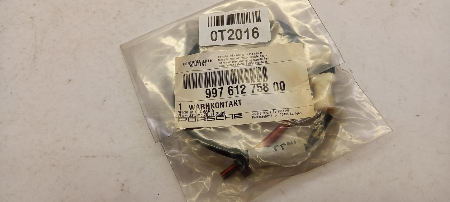Original PORSCHE 987 Bremsbelagverschleiß Warnkontakt Rechts Vorne 99761275800