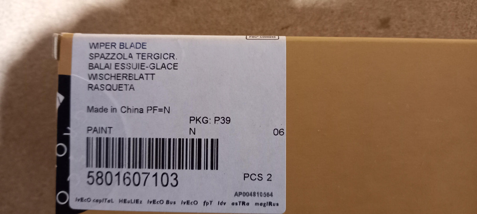 Original OE IVECO Wischerblatt (1st) 5801607103