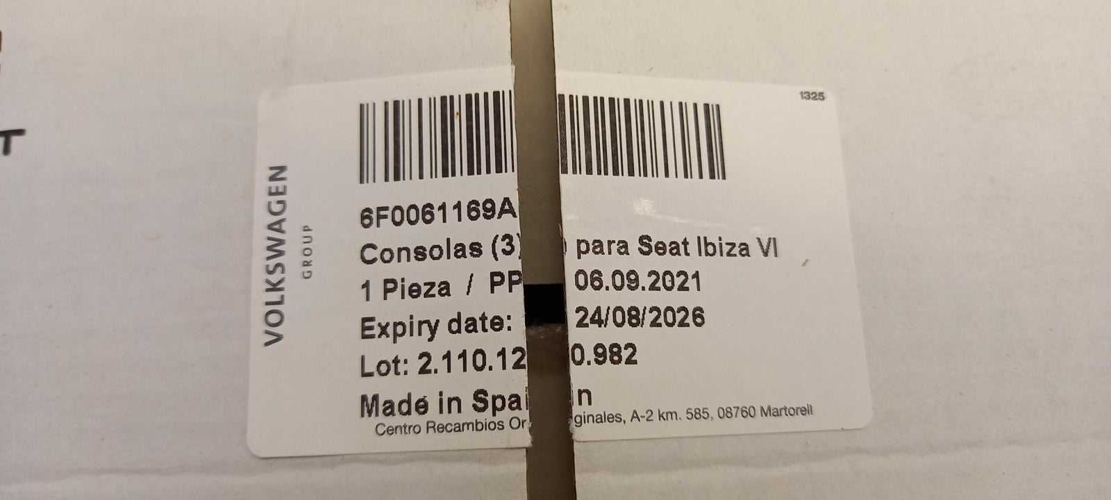 Original SEAT Arona Ibiza Set Matten Mittelkonsole 3-St Rechtslenker 6F0061169A
