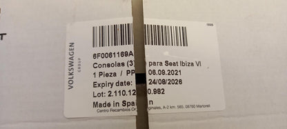 Original SEAT Arona Ibiza Set Matten Mittelkonsole 3-St Rechtslenker 6F0061169A