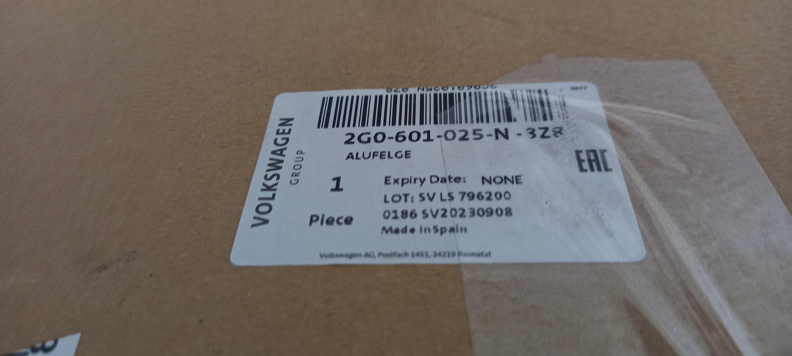 Original VW Polo (6R) Sassari Alufelge 5.5Jx15 ET40 2G0601025N8Z8