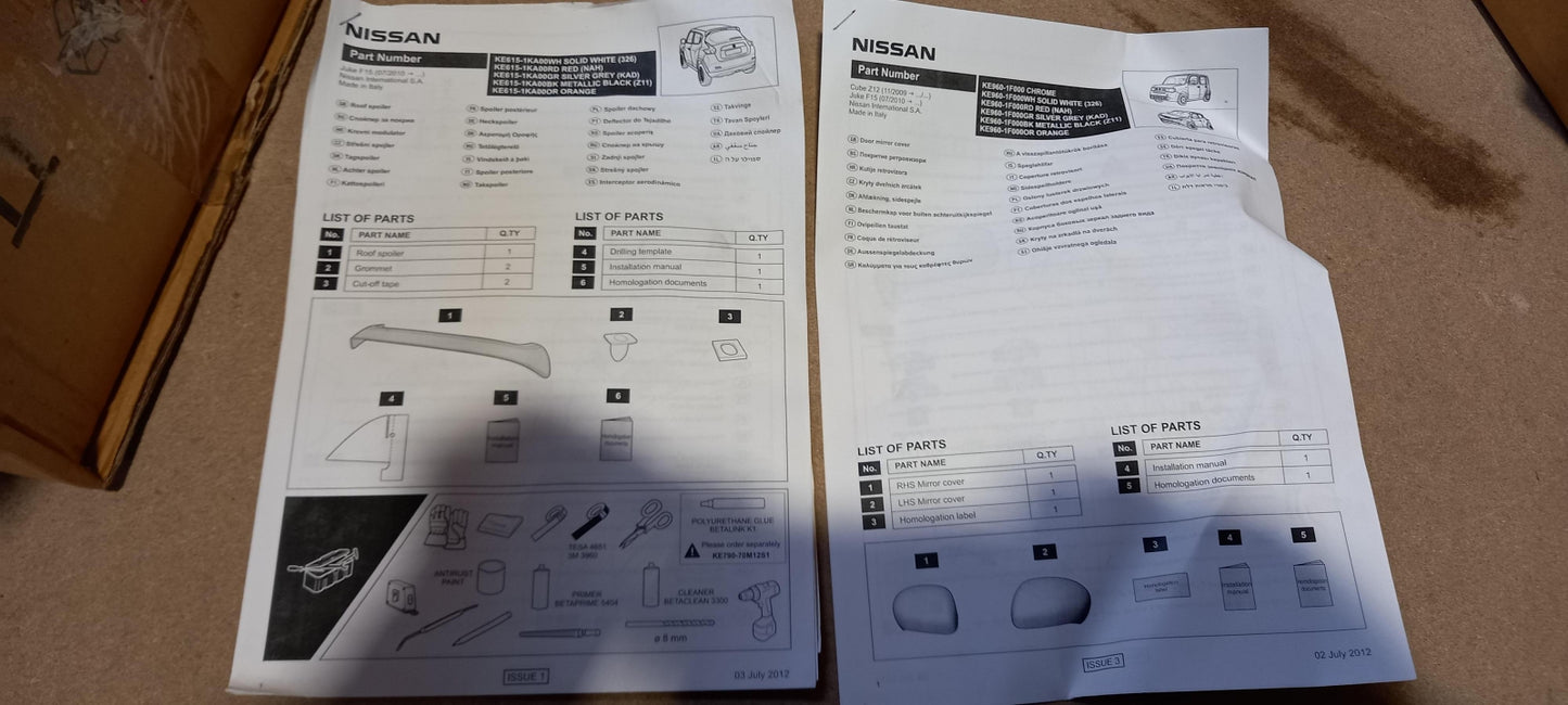 Original  NISSAN Juke F15 2010> Styling Kit KE6001K004OR