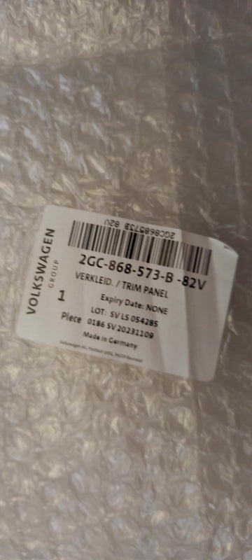 Original VW T-Roc Cabrio 2020- Rückwandverkleidung titanschwarz 2GC868573B82V