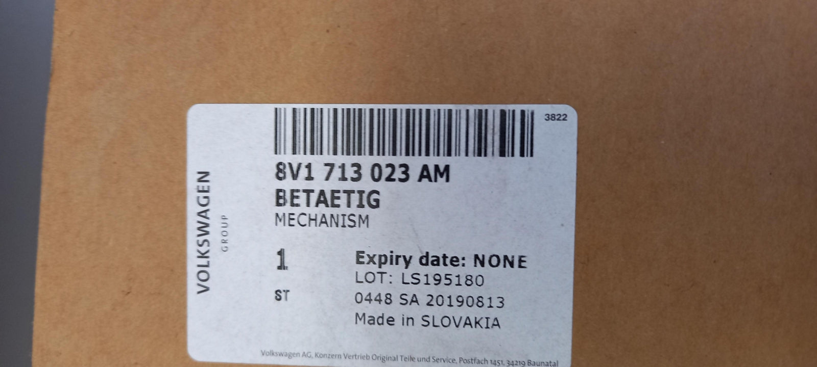 Original AUDI A3 S3 Sportback Cabriolet -2021 Schalthebel 8V1713023AM