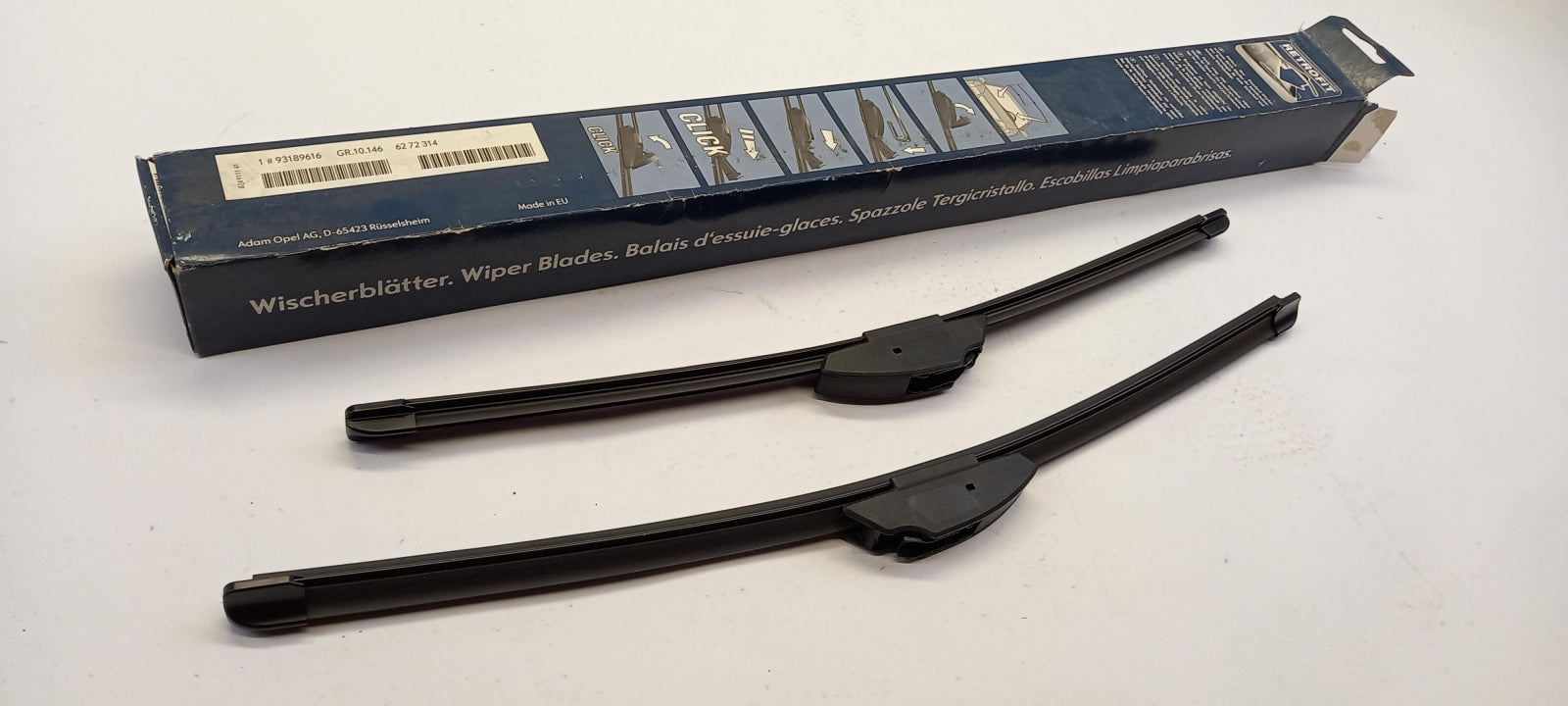 Original OPEL Astra-G Corsa-C Tigra-B wiper blade set 2-piece 500+450mm 93189616 