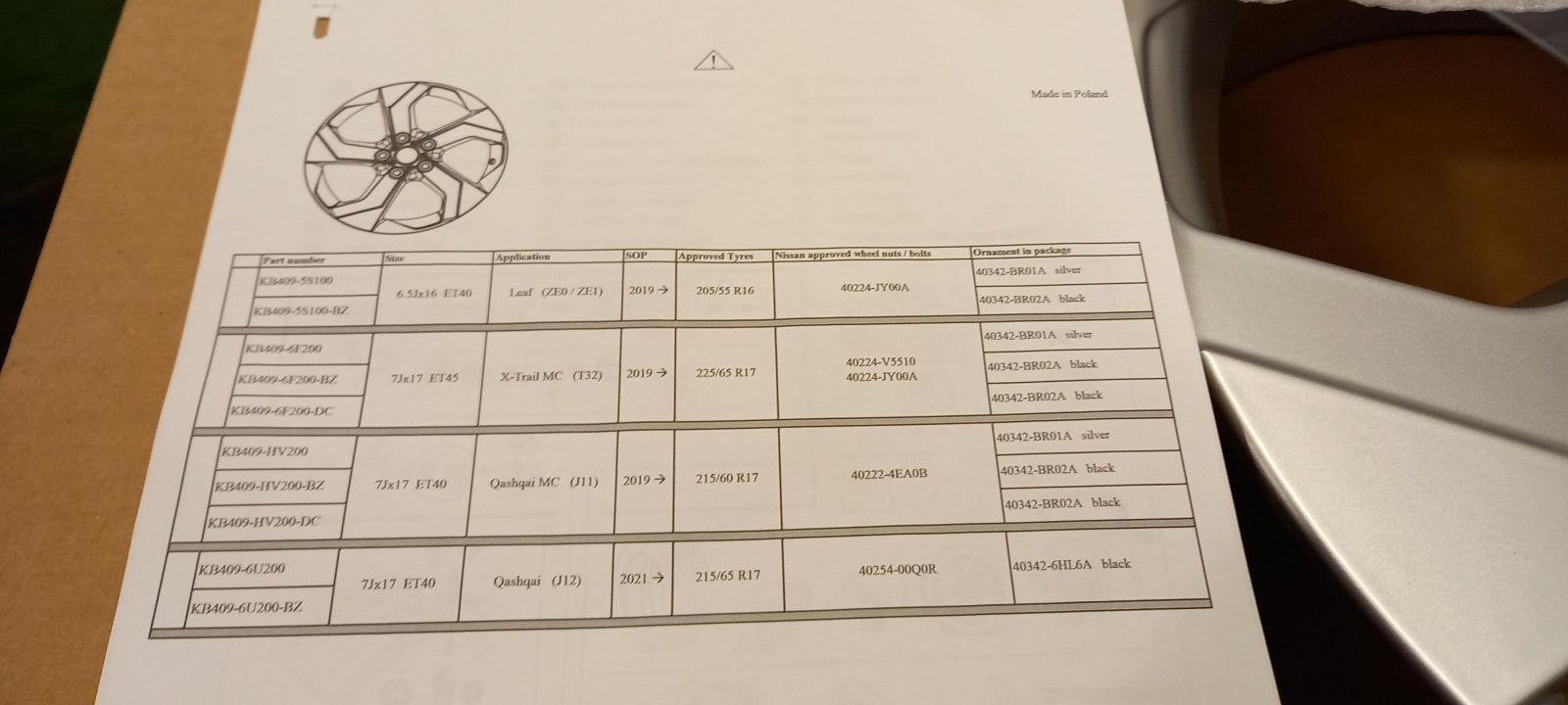 Original OE NISSAN Felge KB4096U200