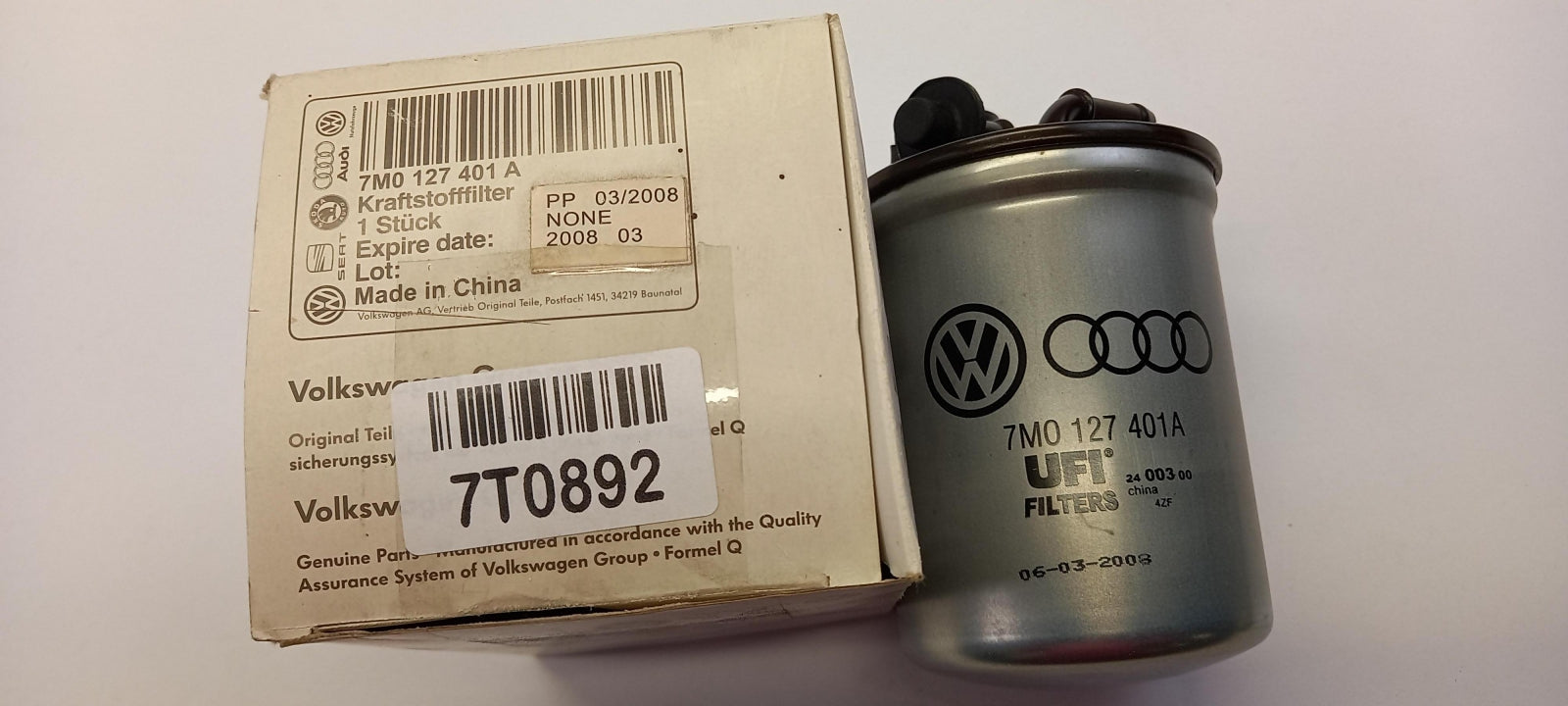 Original VW Sharan SEAT Alhambra Kraftstofffilter diesel 7M0127401A