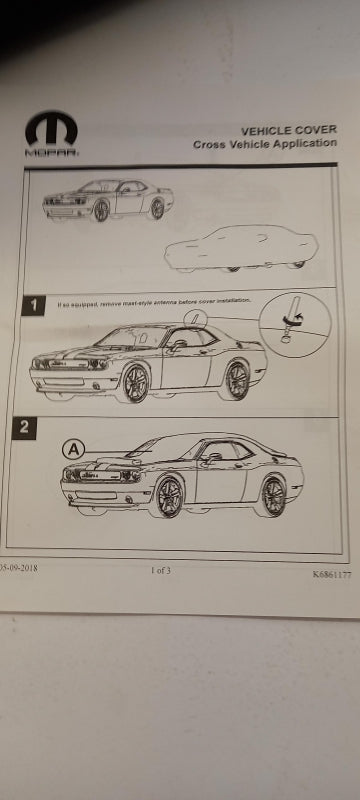 Original OE FIAT Fahrzeugabdeckung 82216013AA