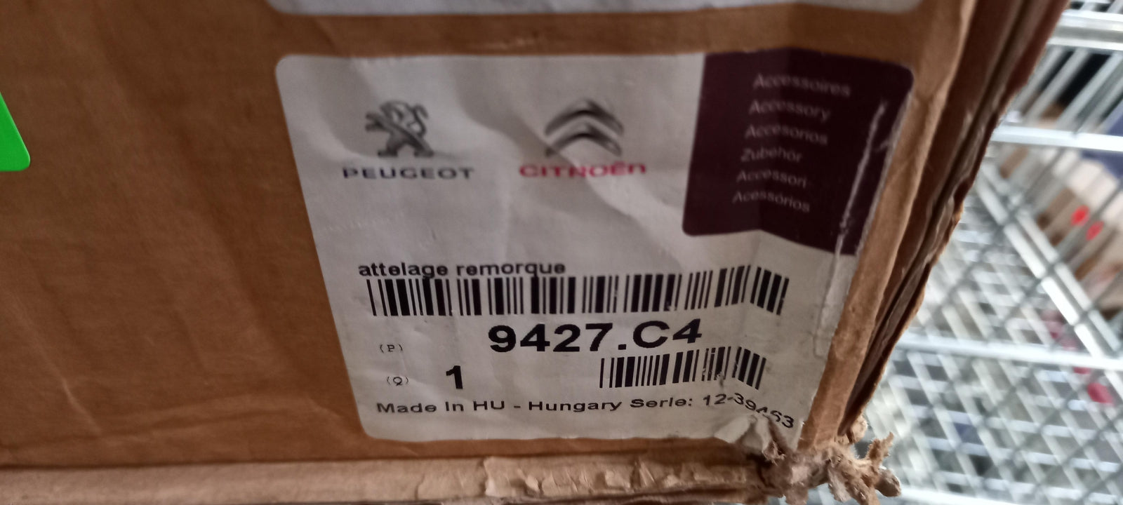 Original OE Peugeot Anhängerkupplung 9427C4