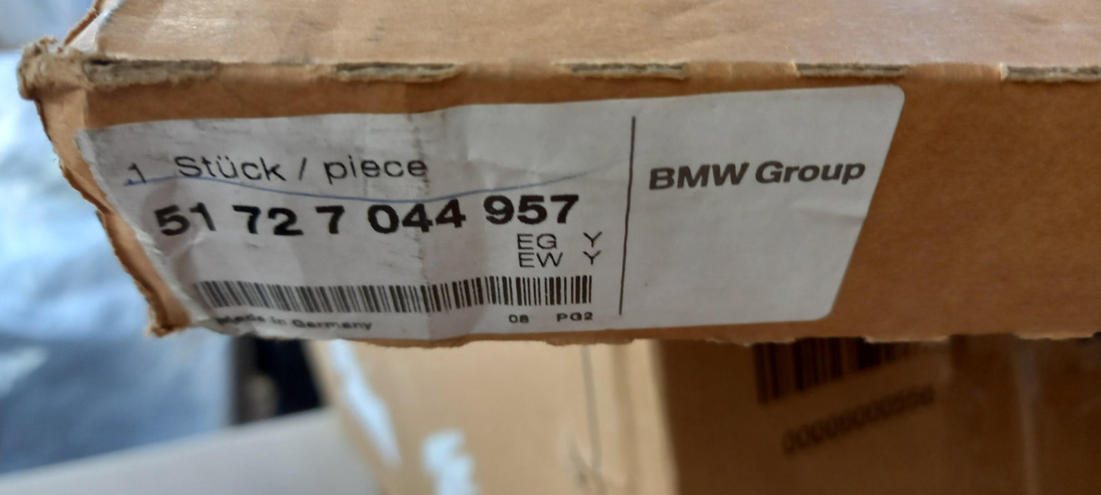 Original BMW 7er E66 Türdichtung naturbraun hinten 51727044957